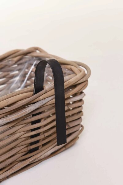 Balkónový truhlík SACADA, ratan, délka 57 cm, natur