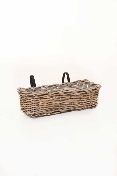 Balkónový truhlík SACADA, ratan, délka 46 cm, natur