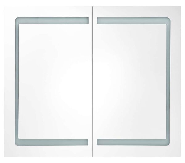 LED koupelnová skříňka se zrcadlem 80 x 12,2 x 68 cm 285123