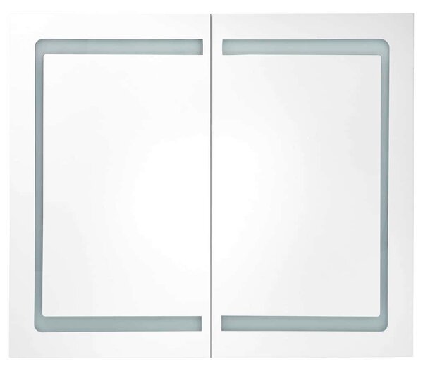 LED koupelnová skříňka se zrcadlem 80 x 12,2 x 68 cm 285123
