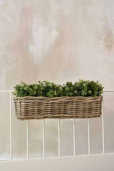 Balkónový truhlík SACADA, ratan, délka 57 cm, natur