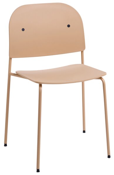 Sada 2 jídelních židlí WINDUST Kov Béžová