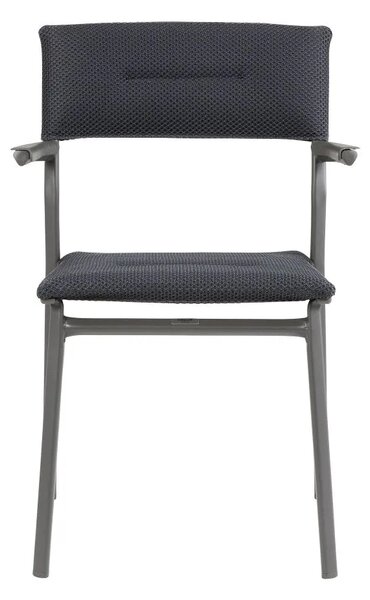 Venkovní jídelní židle s područkami ORON BeComfort šedá Dark Grey