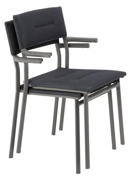 Venkovní jídelní židle s područkami ORON BeComfort šedá Dark Grey