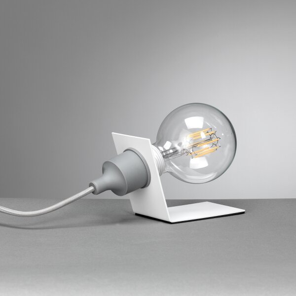 ONLI - Stolní lampa WIRE 1xE27/15W/230V šedá/bílá