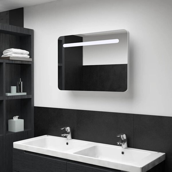 LED koupelnová skříňka se zrcadlem 80 x 9,5 x 55 cm 285120
