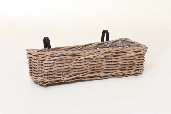 Balkónový truhlík SACADA, ratan, délka 57 cm, natur