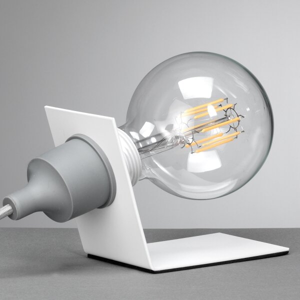 ONLI - Stolní lampa WIRE 1xE27/15W/230V šedá/bílá