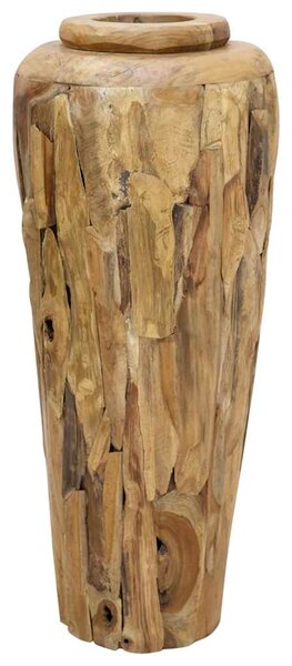 Dekorativní váza 40 x 100 cm masivní teakové dřevo 285209