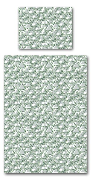 Povlečení Veba GEON tisk Eukalyptus zelená Velikost: 140x200 cm + 70x90 cm
