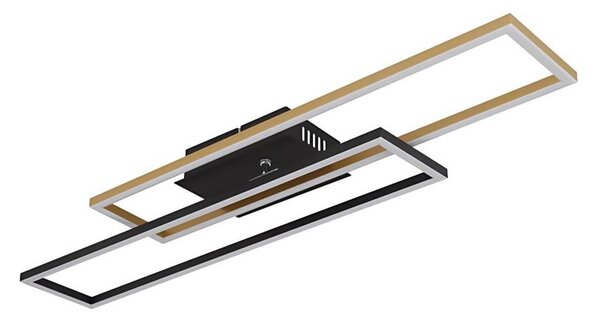 Globo 67208-30G -LED Stropní svítidlo DAKARI 30W/230V 3000K 60x80 cm černá/zlatá