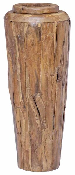Dekorativní váza 40 x 100 cm masivní teakové dřevo 285209
