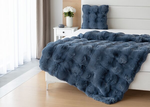 Deka Bouncy modrošedá Jednobarevná deka 130/180
