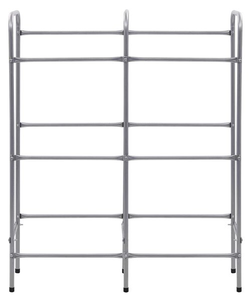 Skladový regál na 6 přepravek stříbrný 96 x 33 x 116 cm ocel 285213