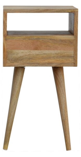 Mini noční stolek v dubovém odstínu, 30 × 30 × 57 cm
