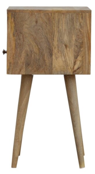 Mini noční stolek v dubovém odstínu, 30 × 30 × 57 cm