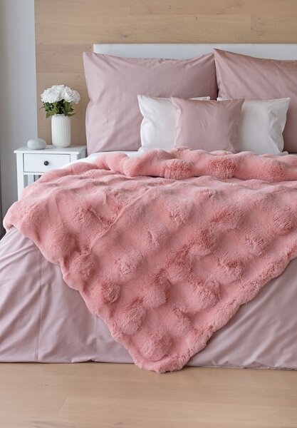 Deka Bouncy růžová Jednobarevná deka 130/180