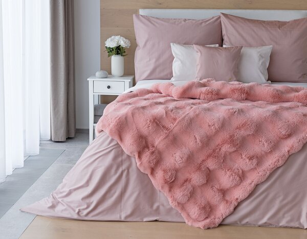 Deka Bouncy růžová Jednobarevná deka 130/180