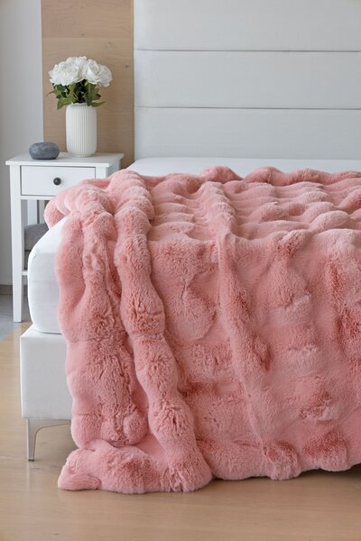 Deka Bouncy růžová Jednobarevná deka 130/180