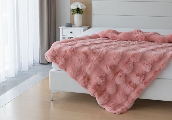 Deka Bouncy růžová Jednobarevná deka 130/180