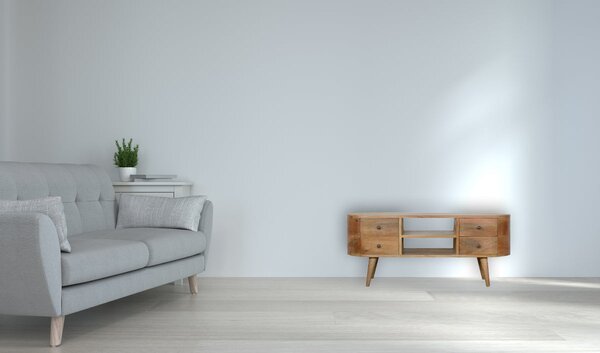 TV stolek se zaoblenými liniemi z masivního mangového dřeva, 110 × 35 × 47 cm