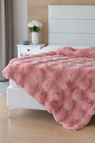 Deka Bouncy růžová Jednobarevná deka 130/180