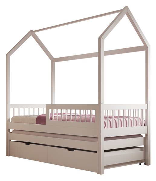 Dvoulůžková postel domeček 80x180 LAFRIA 2 - bílá