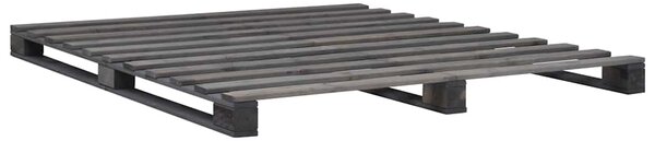 Rám postele z palet šedý masivní borovice 200 x 200 cm 285254