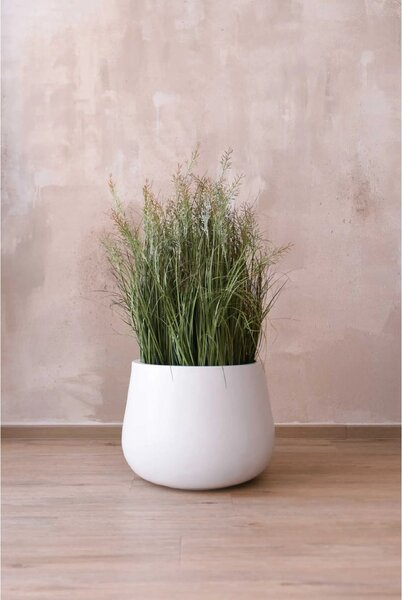 Pokojový květináč GIRAR, sklolaminát, průměr 31 cm, bílý