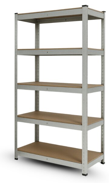 IQ Garden Bezšroubový regál s 5 policemi, 180 × 80 × 40 - pozinkovaný 318393