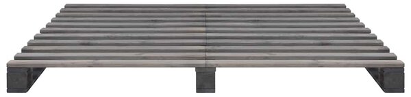Rám postele z palet šedý masivní borovice 200 x 200 cm 285254