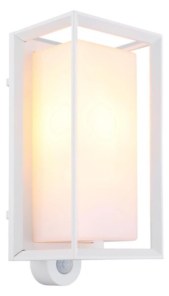Globo 31982WS - Venkovní nás. svít. se senzorem LOGANA 1xE27/60W/230V IP44 bílá