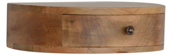 Závěsný noční stolek se zaoblenými liniemi, 40 × 31 × 11 cm