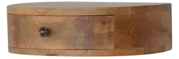 Závěsný noční stolek se zaoblenými liniemi, 40 × 31 × 11 cm