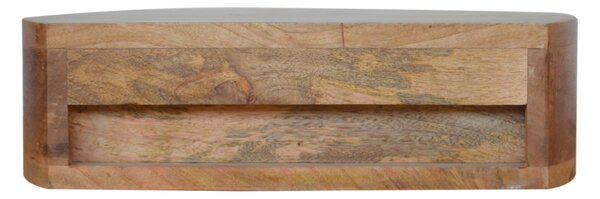 Závěsný noční stolek se zaoblenými liniemi, 40 × 31 × 11 cm