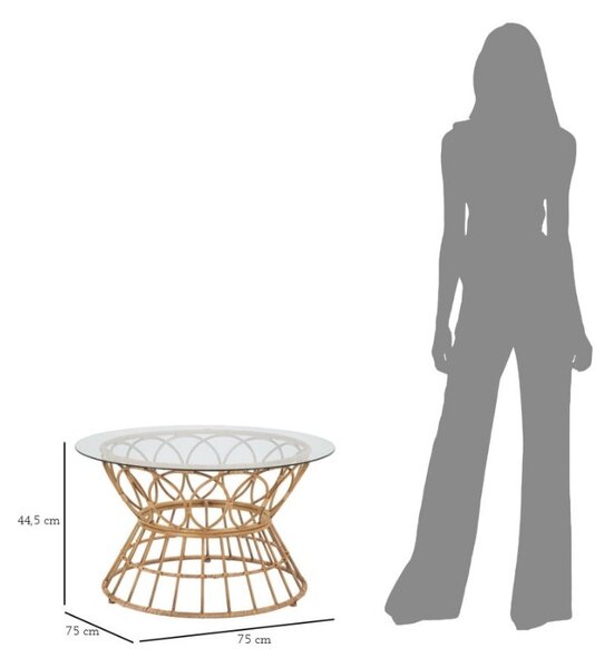 Designový konferenční stolek Gennipha 75 cm hnědý
