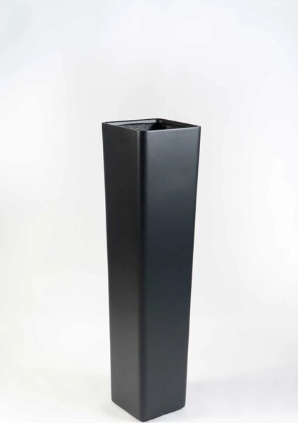 Vysoký květináč ALTEZA, sklolaminát, výška 100 cm, barva černá