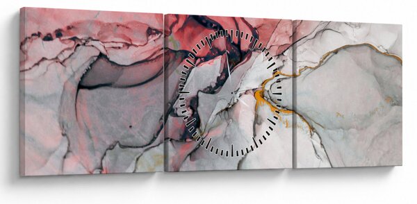 Obraz abstrakce (s hodinami) (90x30 cm)