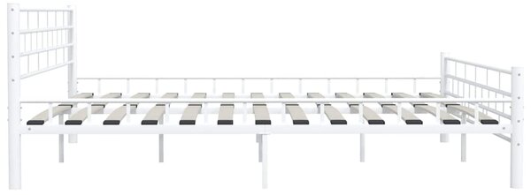 Rám postele bílý kovový 200 x 200 cm 285301