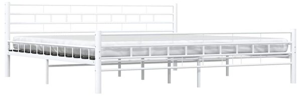 Rám postele bílý kovový 200 x 200 cm 285301