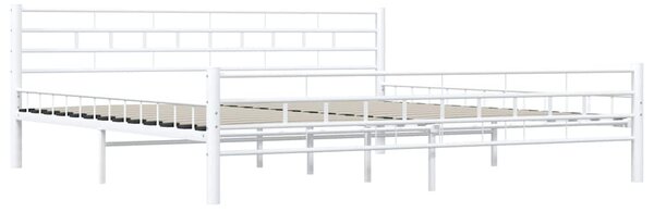 Rám postele bílý kovový 200 x 200 cm 285301