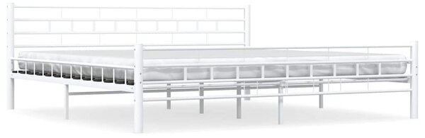 Rám postele bílý kovový 200 x 200 cm 285301