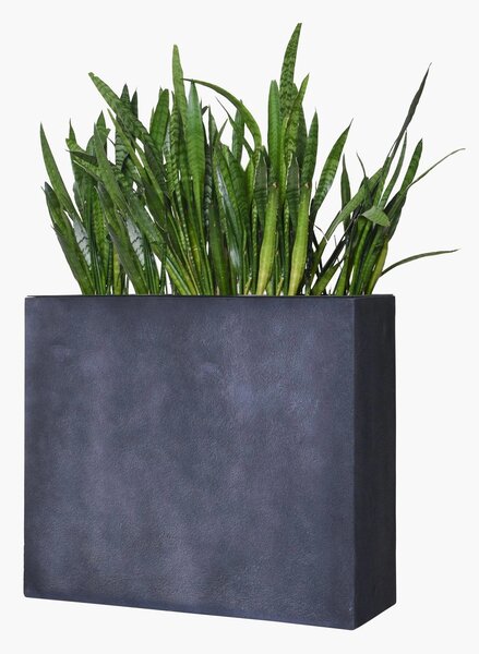 Květináč ELEMENTO, sklolaminát – vzhled kamene, šířka 88 cm, antracit