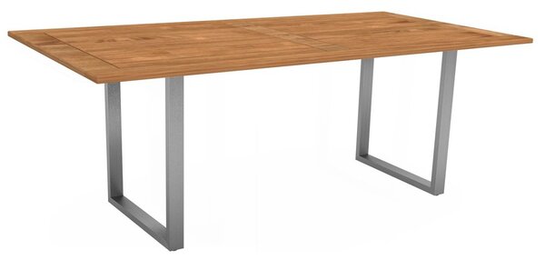 Stern Jídelní stůl Viona, Stern, obdélníkový 180x100x74 cm, rám nerezová ocel, deska teak