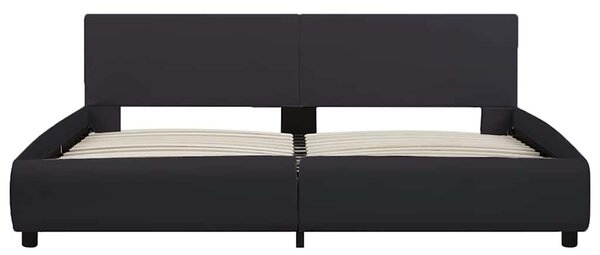 Rám postele s LED světlem černý umělá kůže 160 x 200 cm 285484
