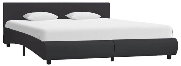 Rám postele s LED světlem černý umělá kůže 160 x 200 cm 285484