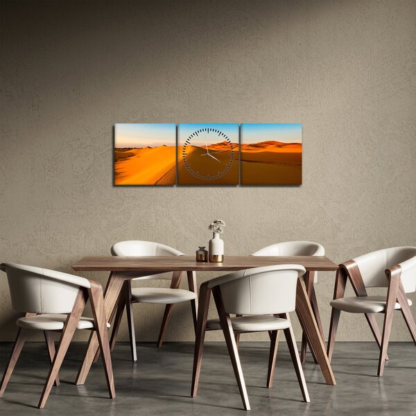 Obraz pouště (s hodinami) (90x30 cm)