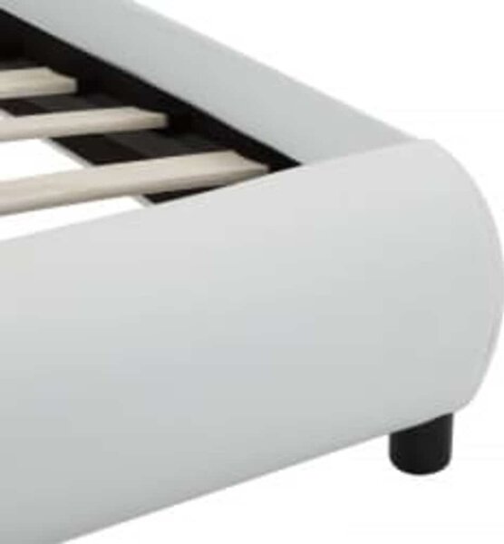 Rám postele s LED světlem bílý umělá kůže 90 x 200 cm 285486