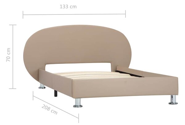 Rám postele cappuccino umělá kůže 100 x 200 cm 285421