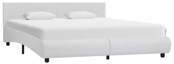 Rám postele s LED světlem bílý umělá kůže 160 x 200 cm 285490